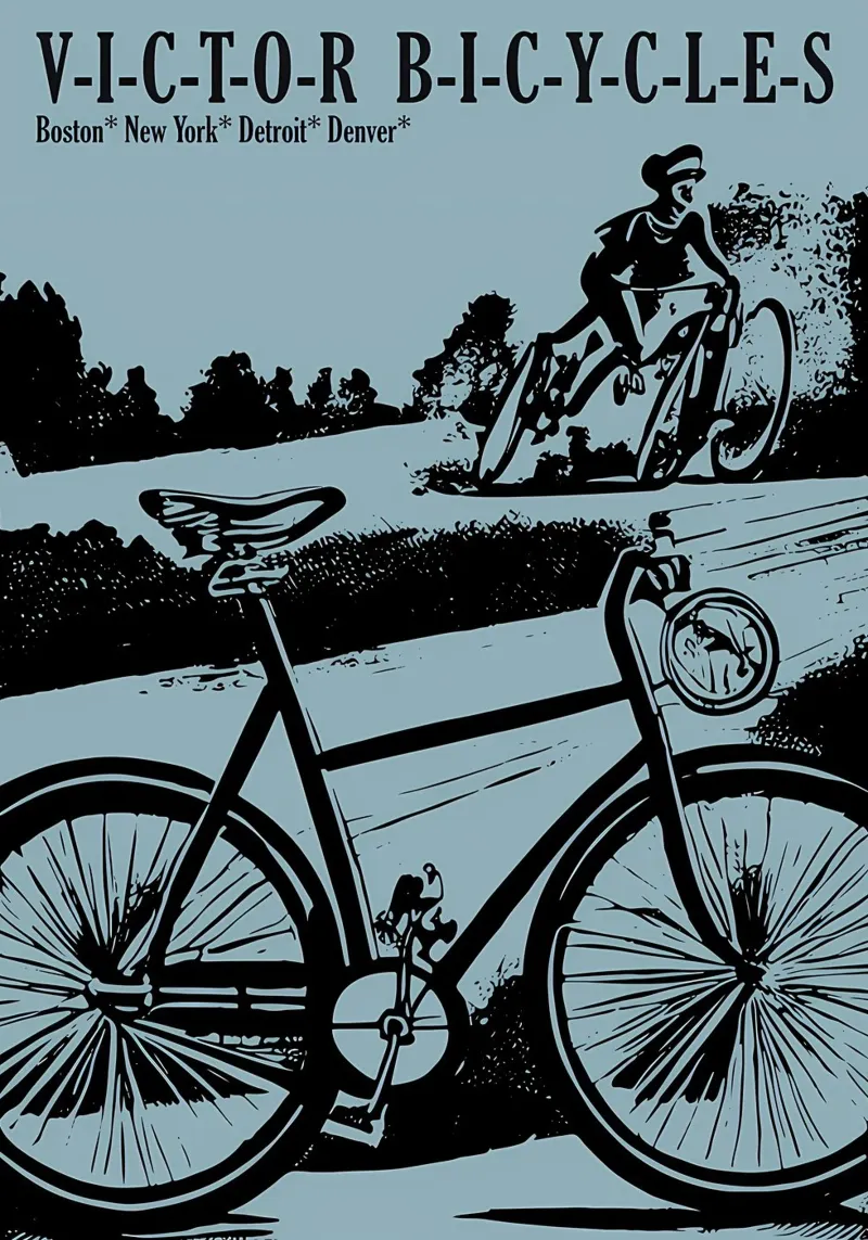Vintage Cycling alu-dibond by Albert S Jacob