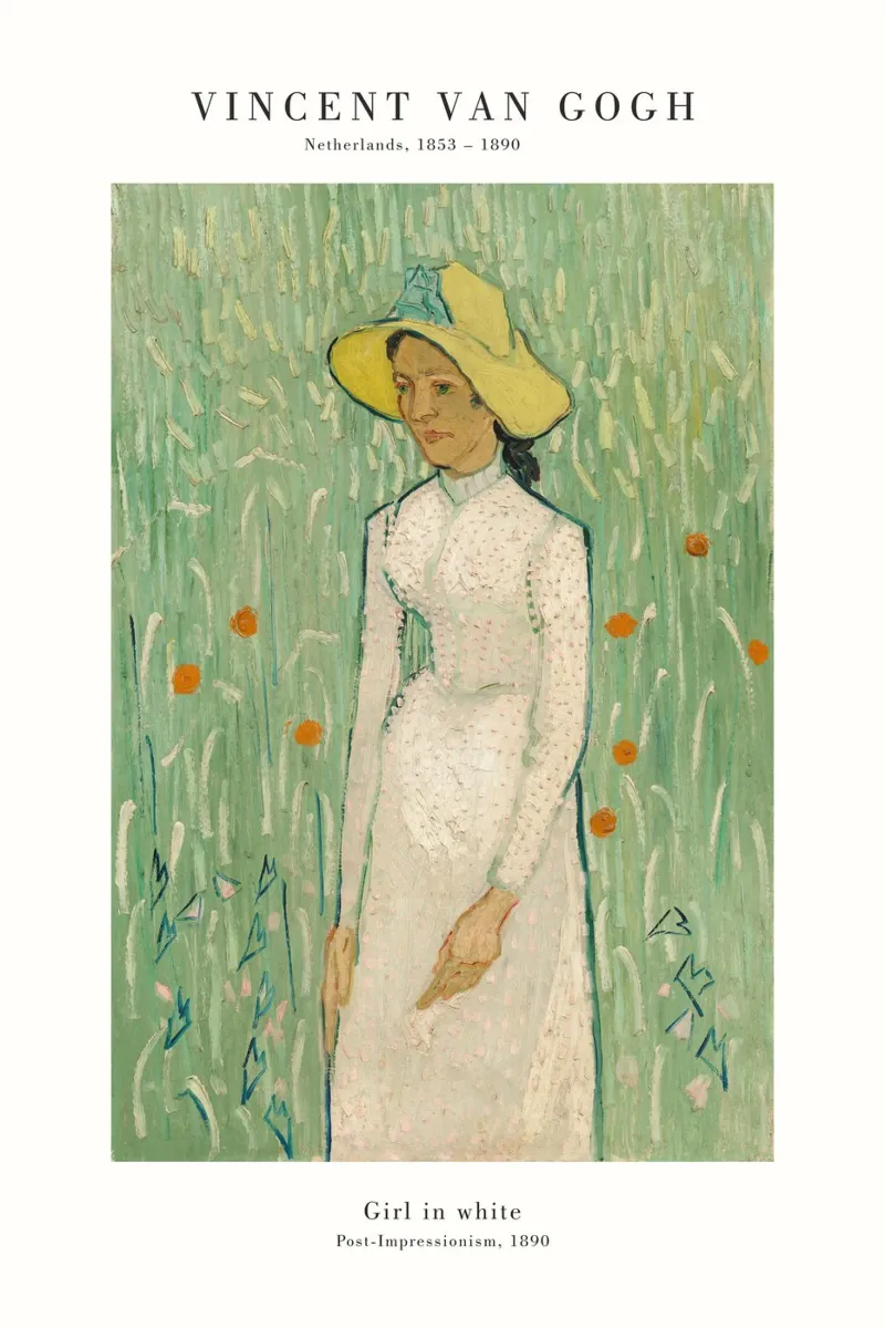 Van Gogh - Ragazza in bianco poster da Old Masters