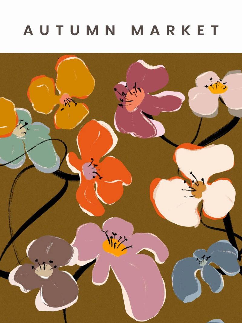 Autumn Market No 02 poster van treechild
