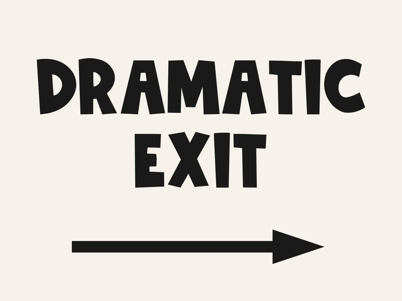Uscita drammatica Freccia destra poster con telaio in alluminio da Paigaam Studio