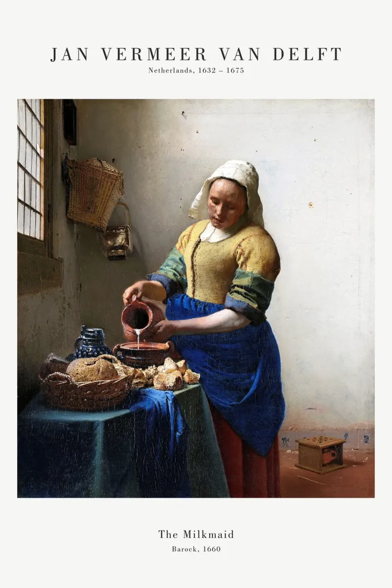 Jan Vermeer - La lattaia pellicola backlit da Old Masters
