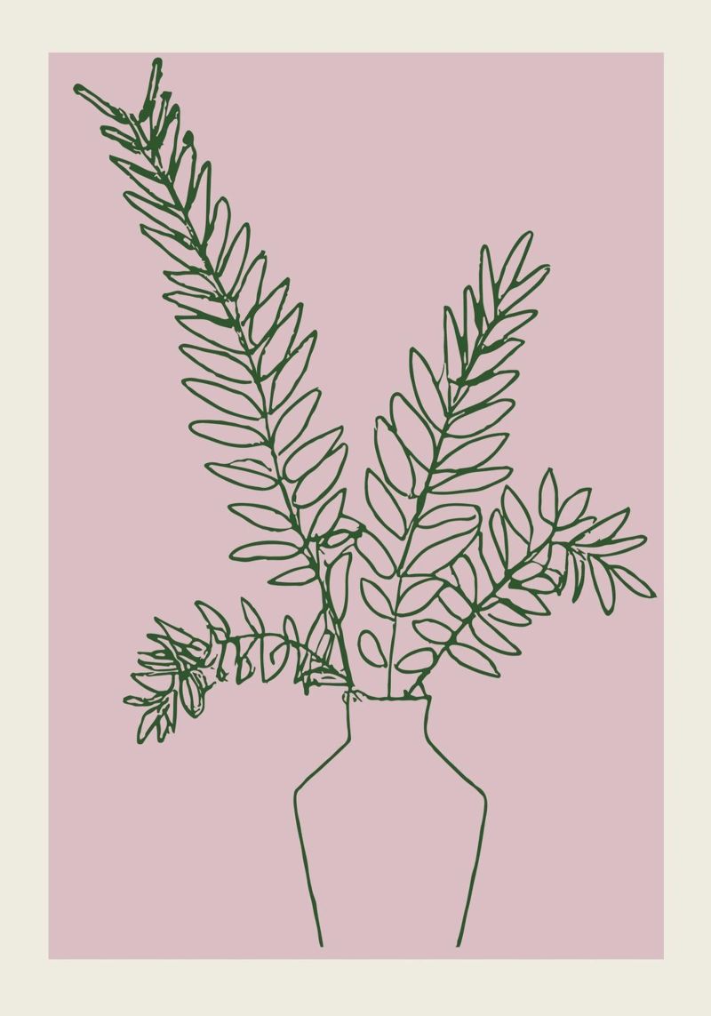 Fleur Simple No 07 Leinwand von treechild