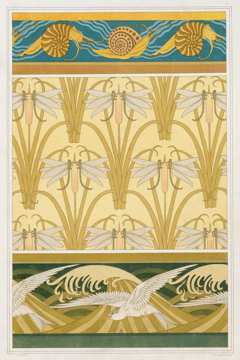 Maurice Pillard Verneuil - Escargots Libellule et Mouettes poster de Old Masters