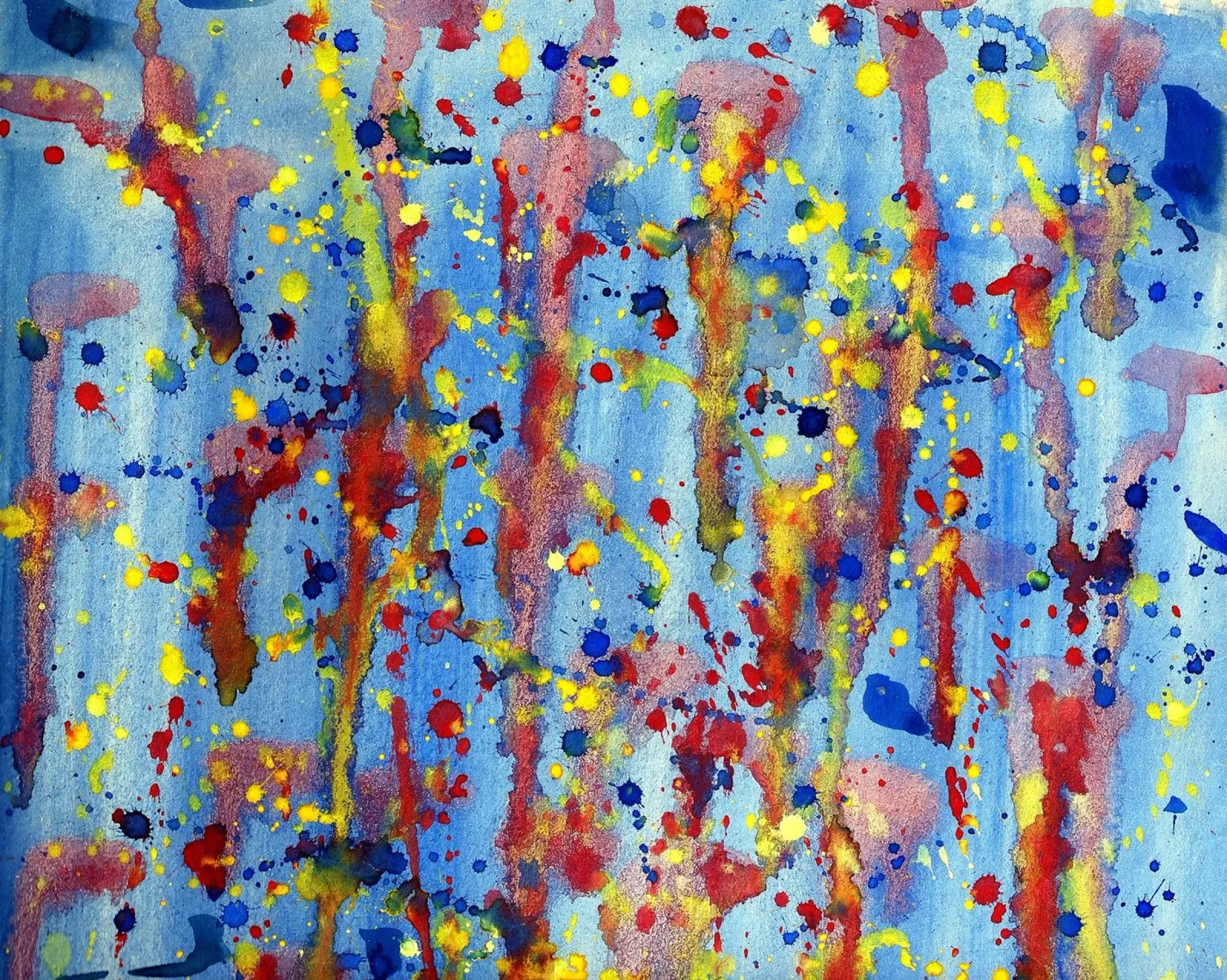Schetsen in aquarelverf canvas met Baklijst van Massimo Frascogna