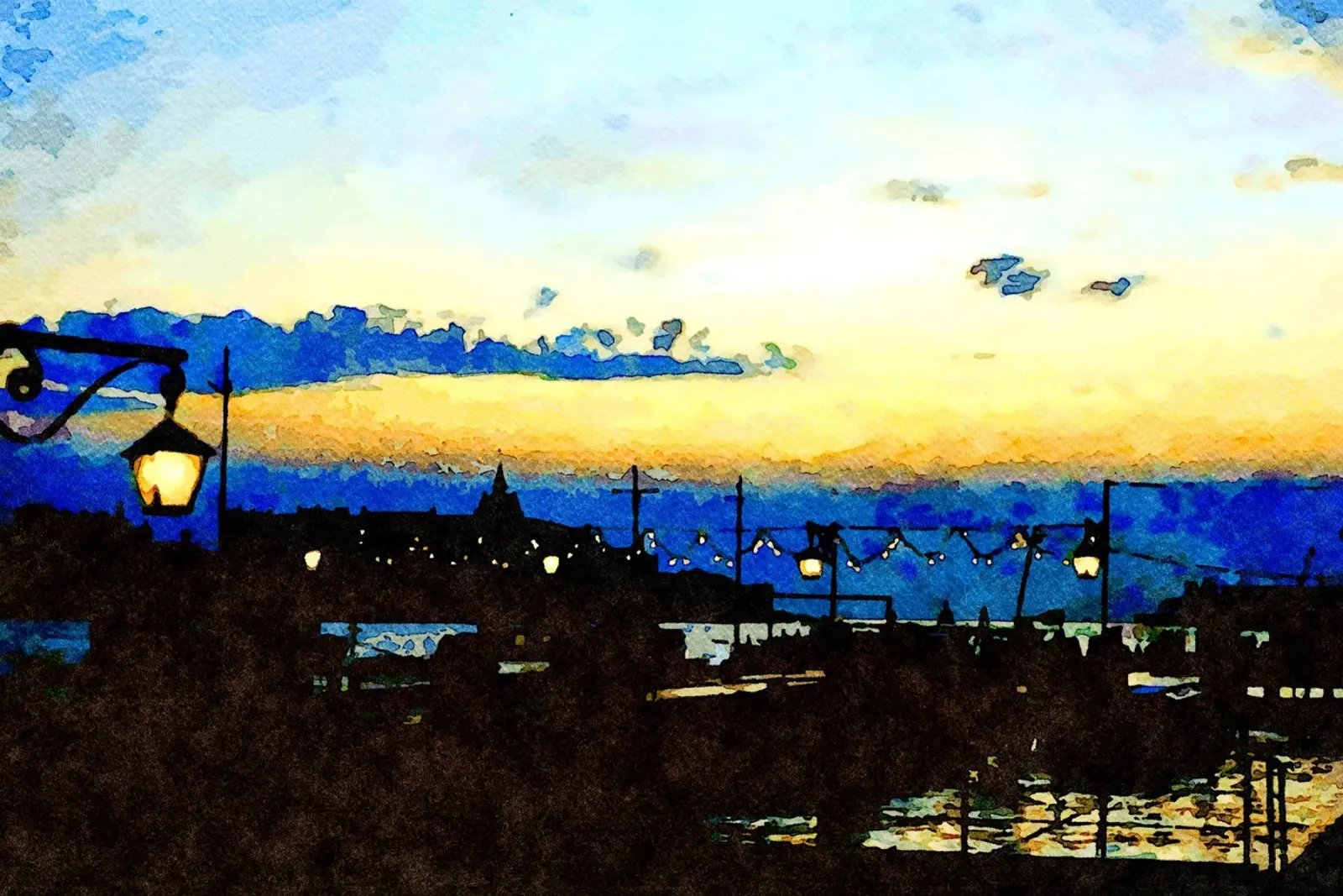Tramonto su Venezia pellicola backlit da Massimo Frascogna