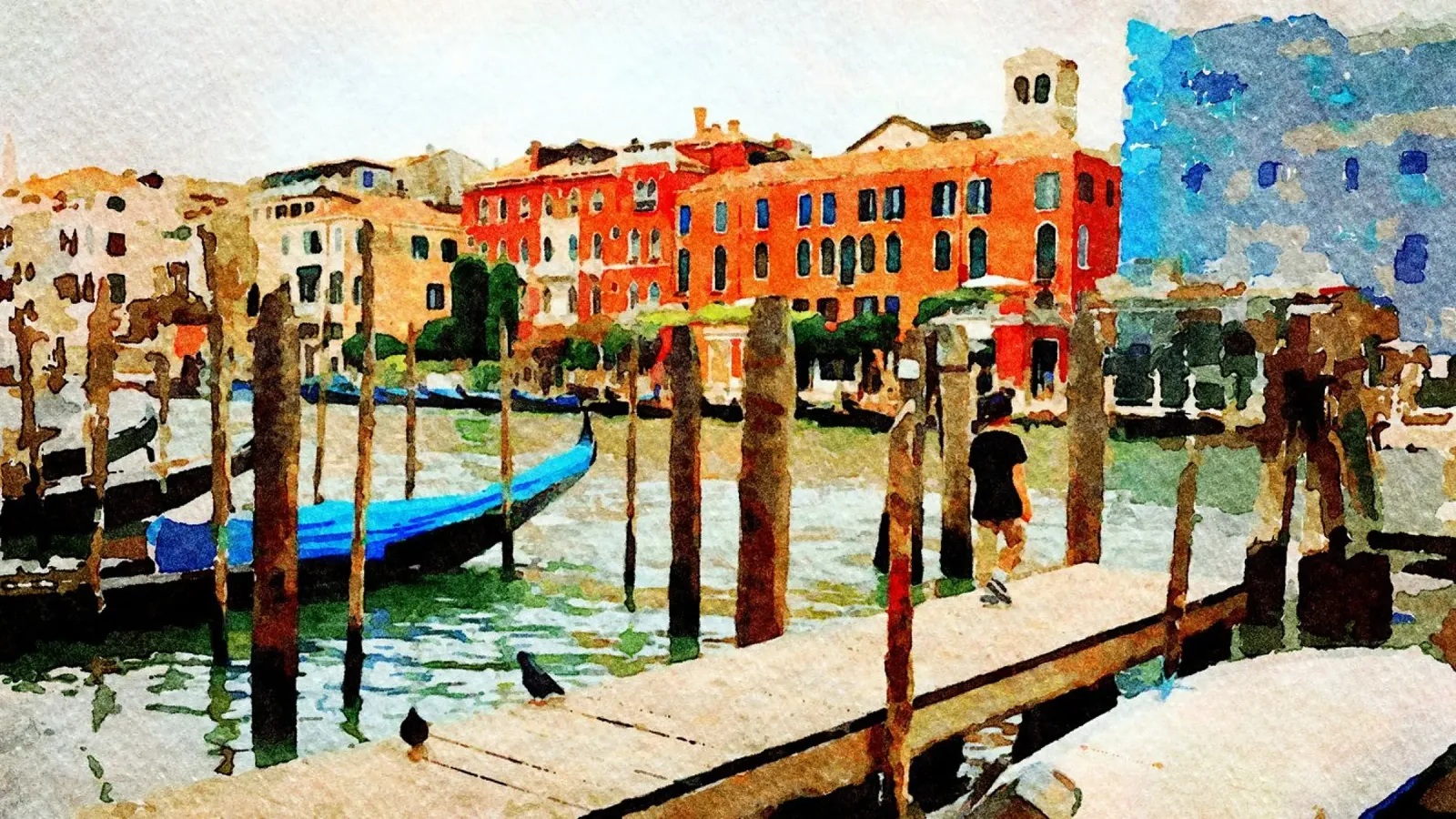 Venezia und das Kind Poster von Massimo Frascogna