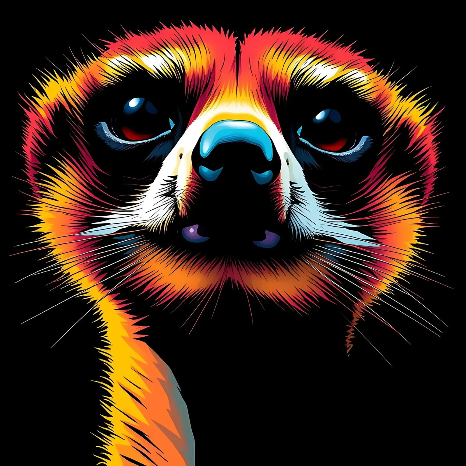 Meerkat_Style_N_1 carta hahnemühle da Tierisch bunt by LK
