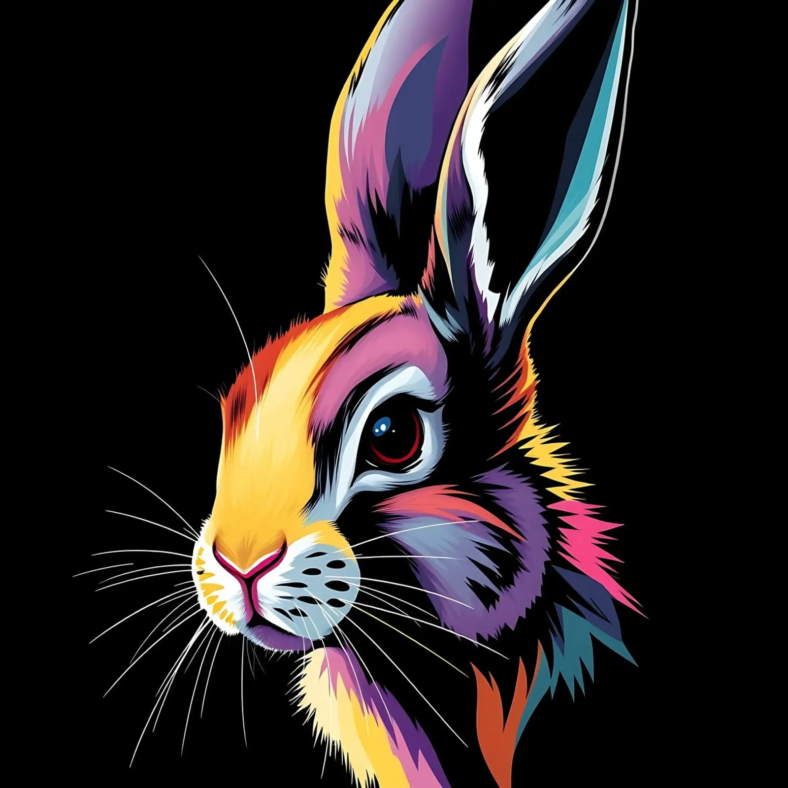 Hare_style_N_1 aluminio dibond de Tierisch bunt by LK