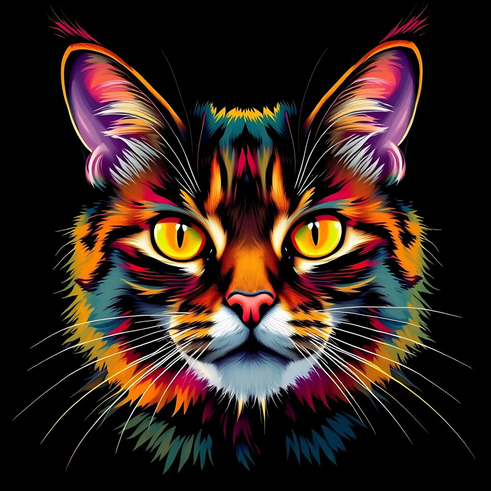 Stile_gatto_N_1 pellicola backlit da Tierisch bunt by LK