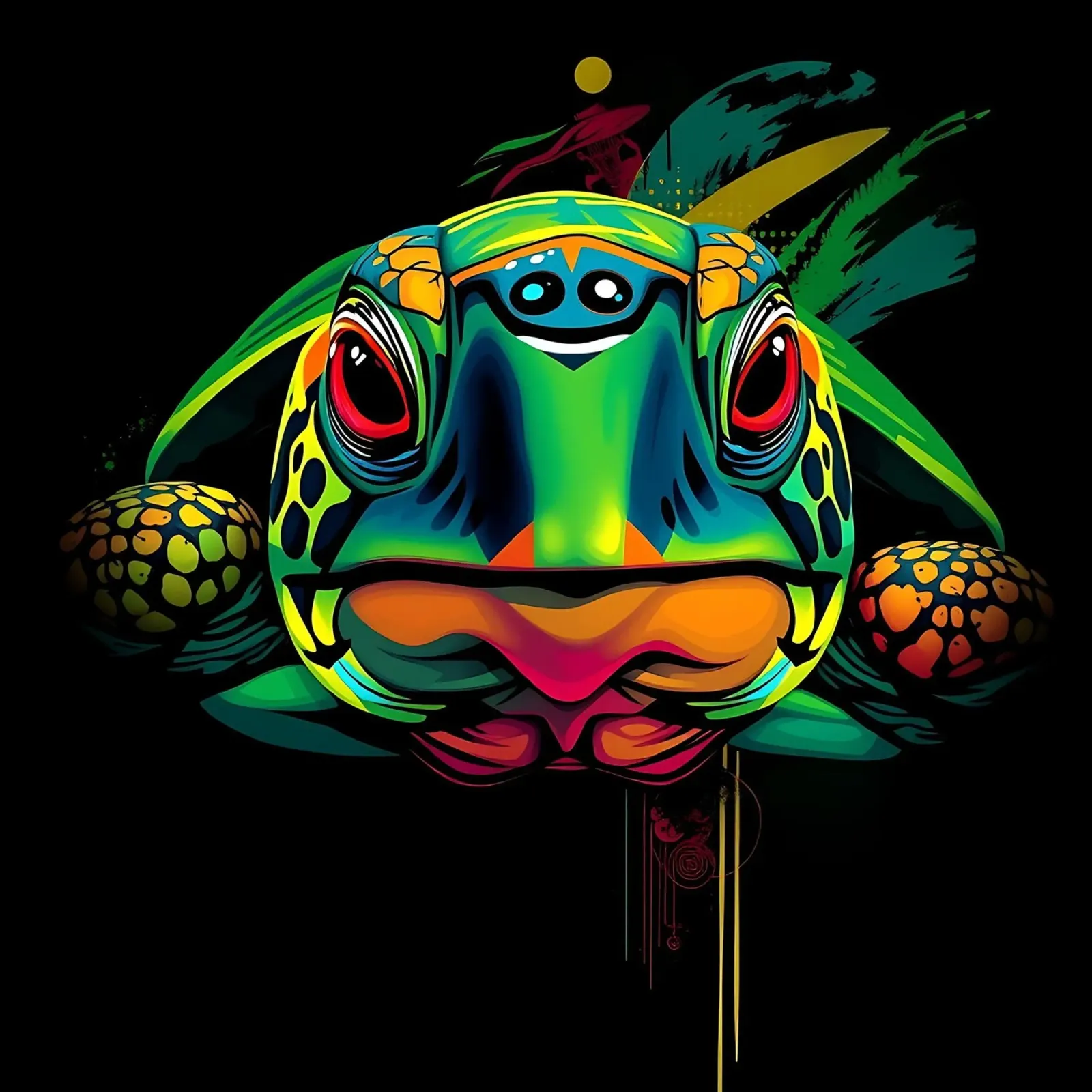 Turtle_style_N_1 canvas by Tierisch bunt by LK
