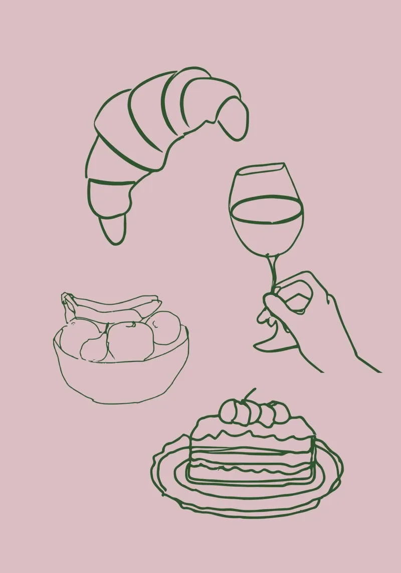 Foodie Feelings No 05 tela con Cornice a cassetta da treechild