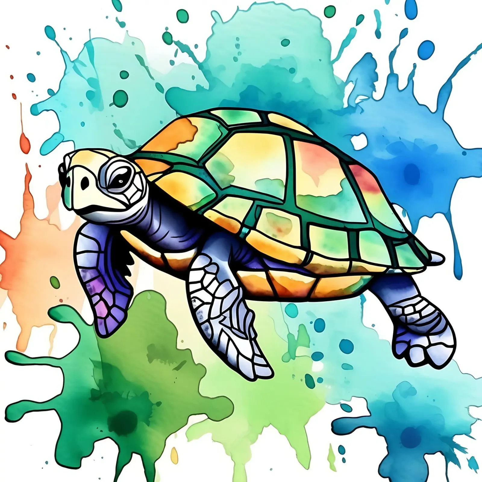 Turtle_Style_M_1 canvas by Tierisch bunt by LK