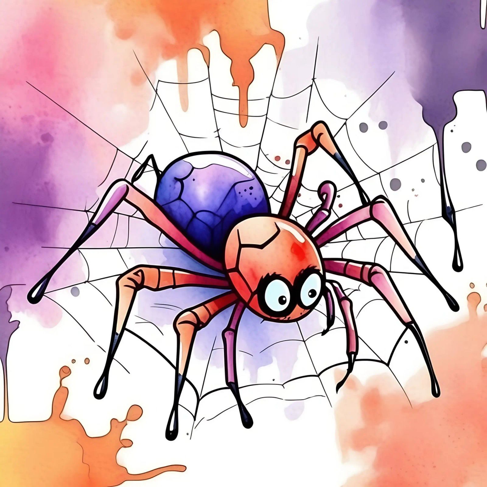 Araignée_style_M_1 poster de Tierisch bunt by LK