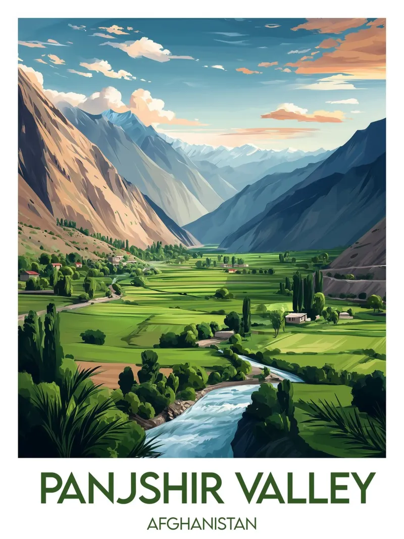 Affiche Valle del Panjshir poster da Frame the World