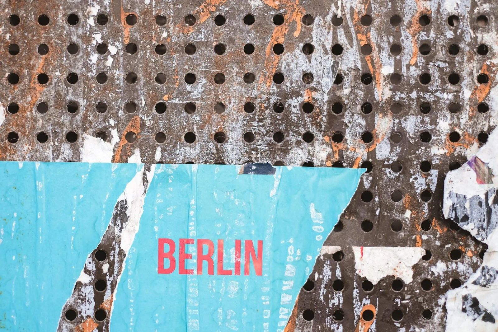Berlin, Germany I Torn urban poster with typography poster by Julie Travel Photography