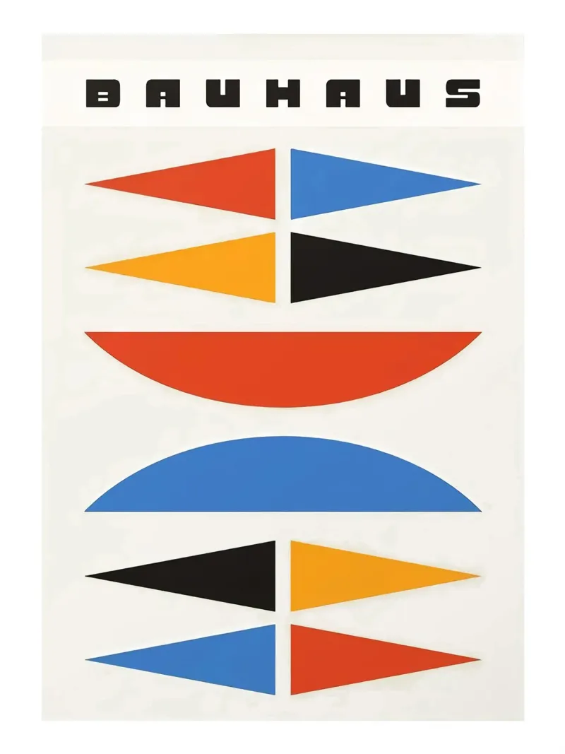 Forme Bauhaus poster con telaio in alluminio da Birgitpopshop