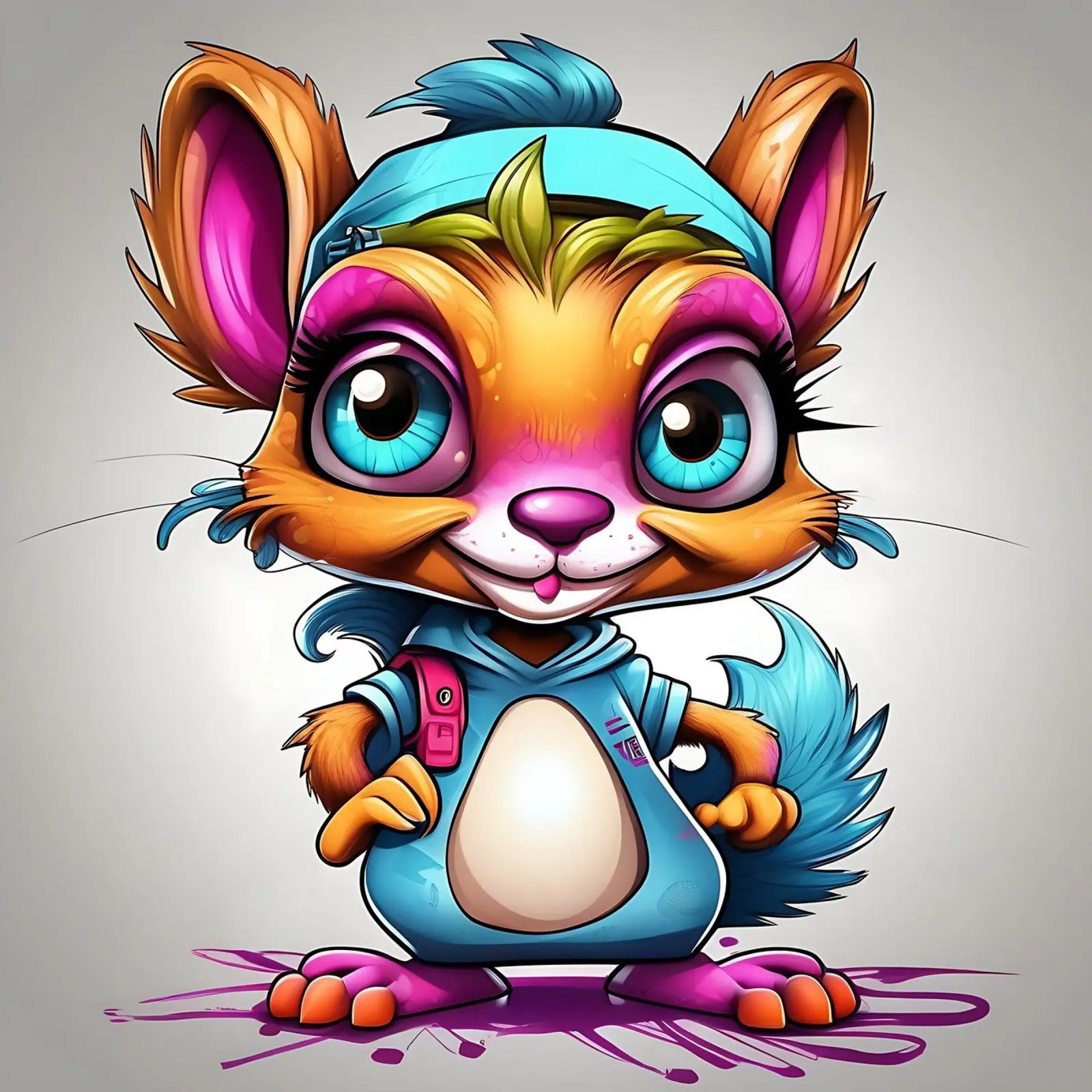 Squirrel_Style_K_1 alu-dibond by Tierisch bunt by LK