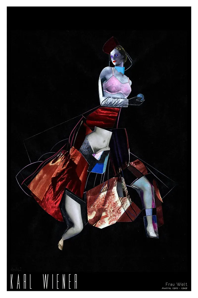 Karl Wiener - Mrs World tela con Cornice a cassetta da Old Masters