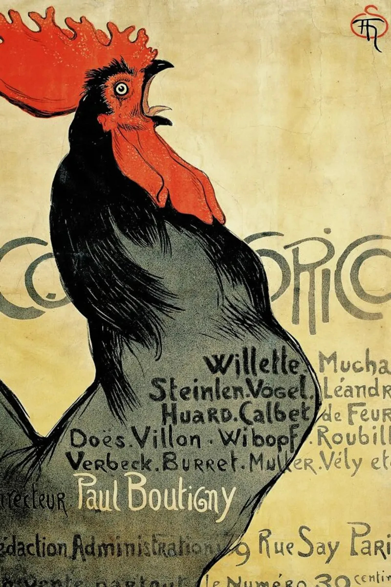 Théophile-Alexandre Steinlen - Cocorico carta hahnemühle da ARTOTHEK