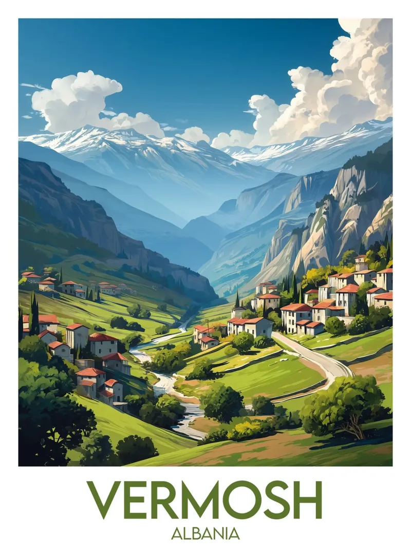 Affiche Vermosh tela con Cornice a cassetta da Frame the World