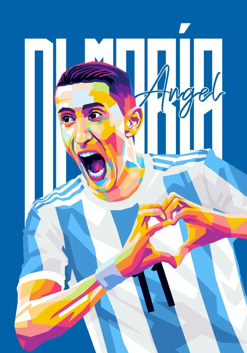 Angel Dimaria poster by WPAP MALANG