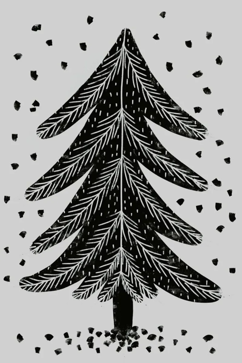 Christmas Tree carta hahnemühle da treechild