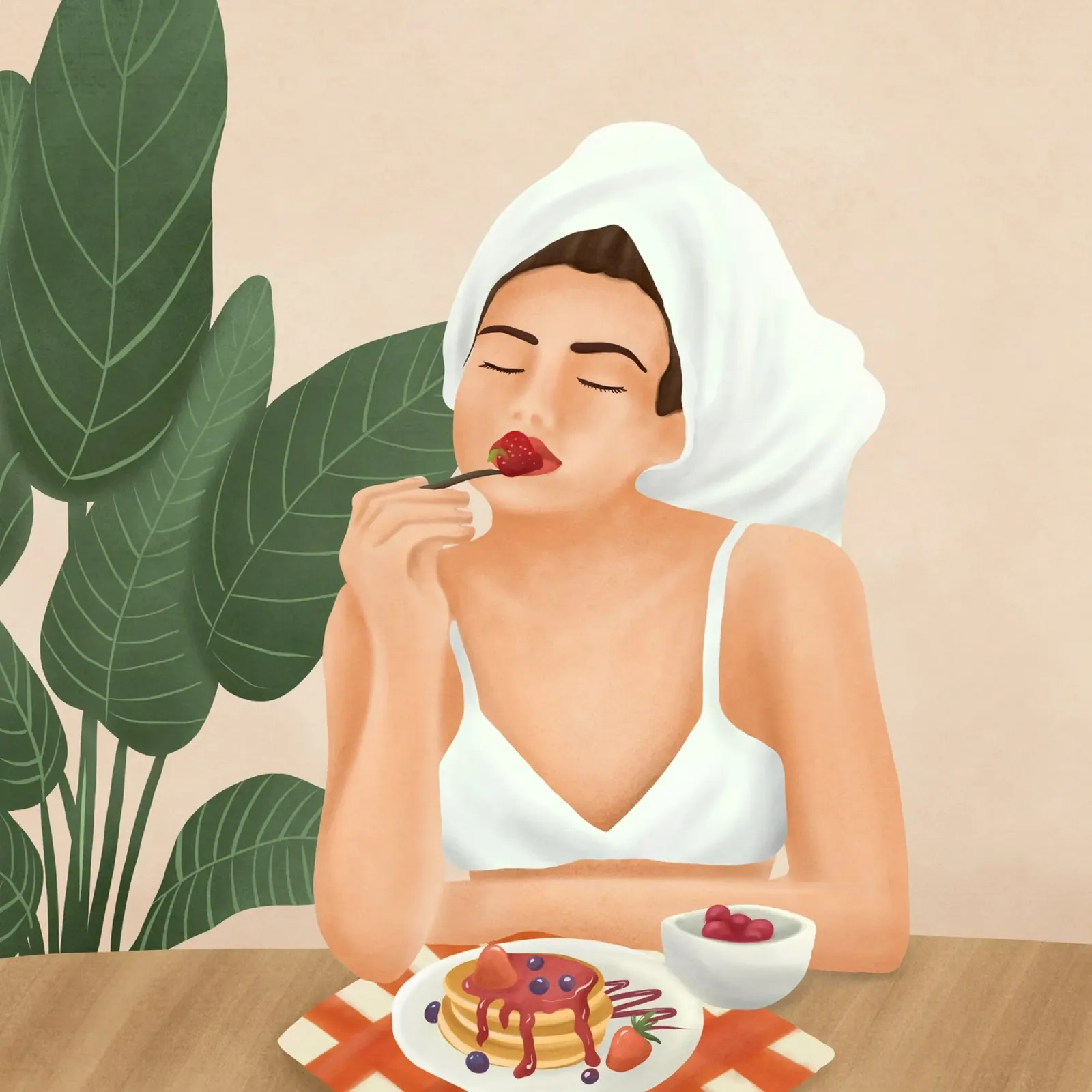 Strawberry Pancakes carta hahnemühle da Flow Line