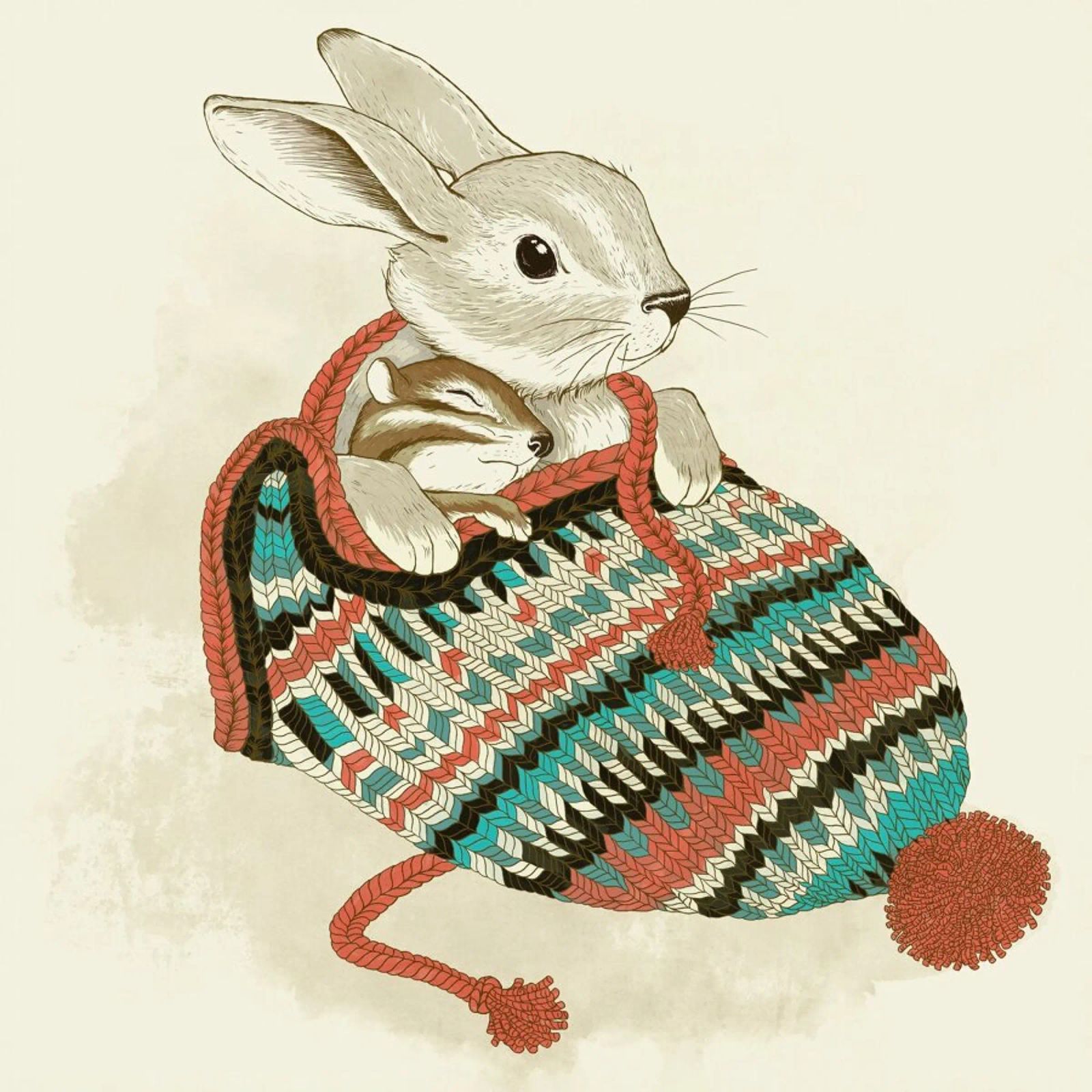 Cozy Chipmunk poster by Laura Graves