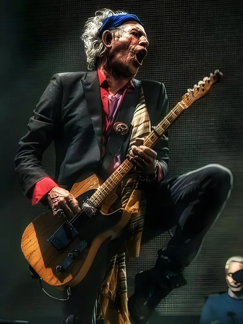 Keith Richards pellicola backlit da Low poly art