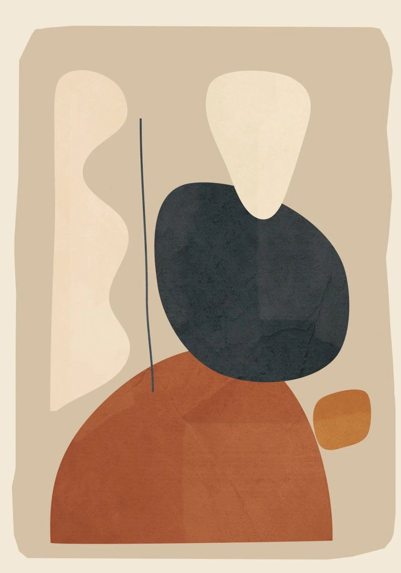 Modern Minimal Shapes 1 pellicola backlit da Flow Line