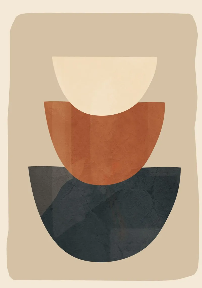 Modern Minimal Shapes 2 poster da Flow Line