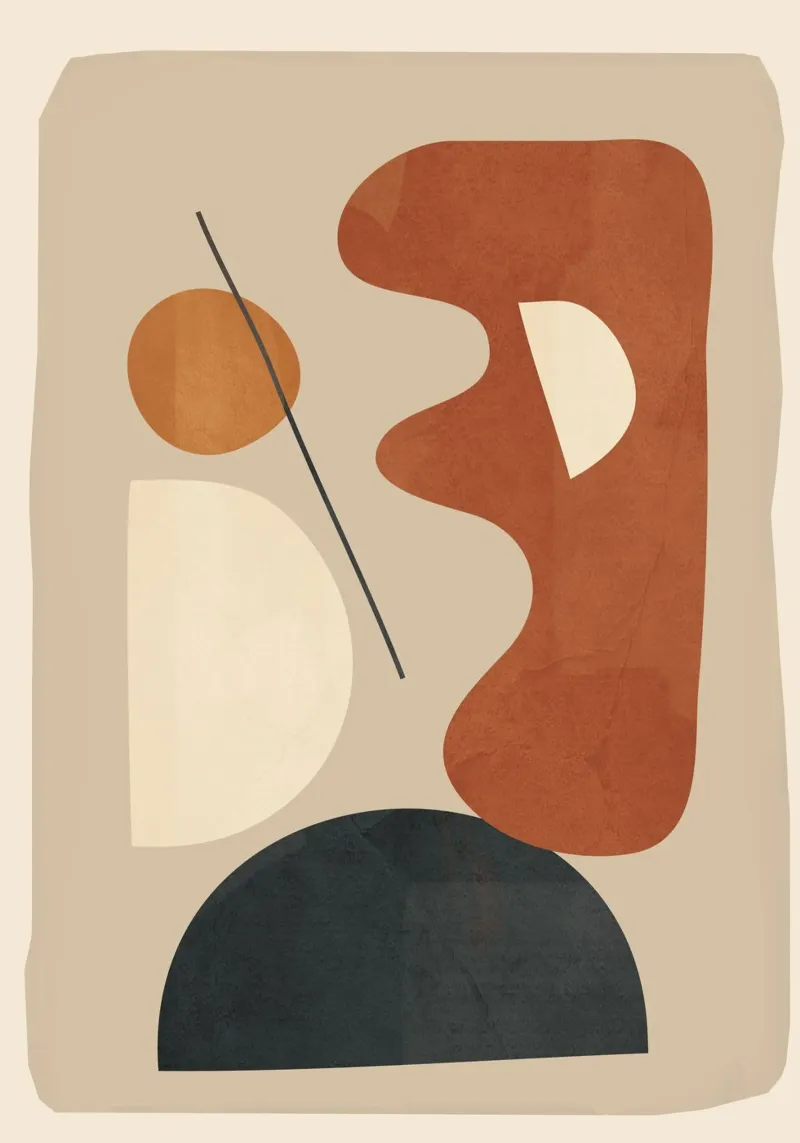 Modern Minimal Shapes 3 pellicola backlit da Flow Line