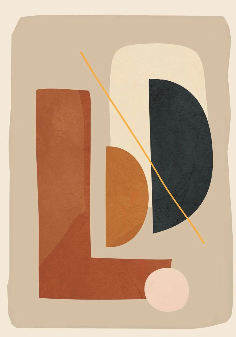 Modern Minimal Shapes 4 pellicola backlit da Flow Line