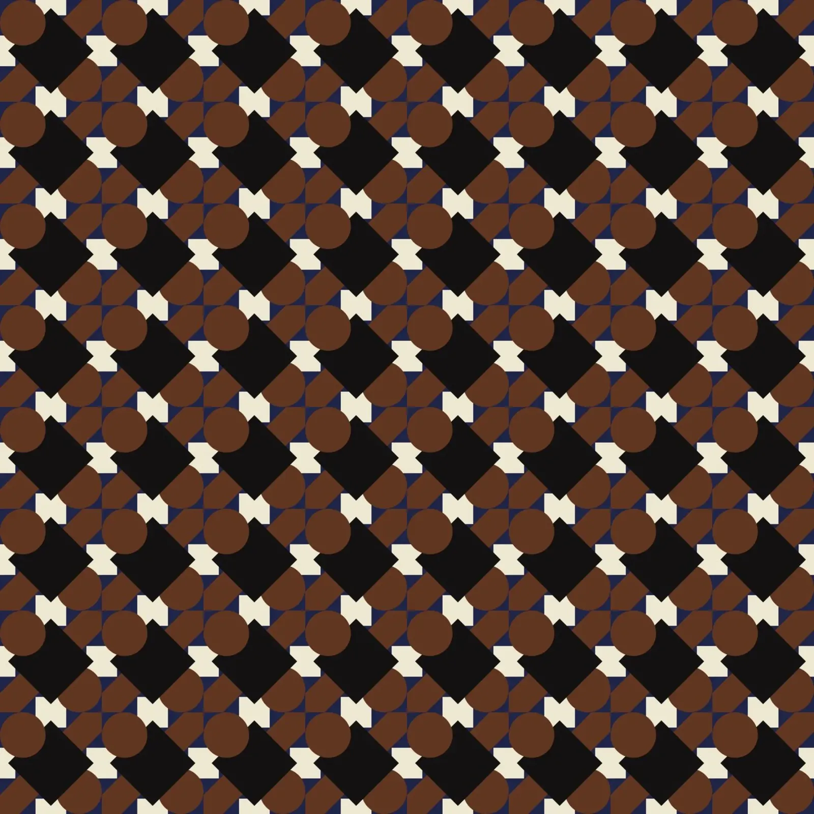 Geometrical pattern brown hahnemühle by Little Dean