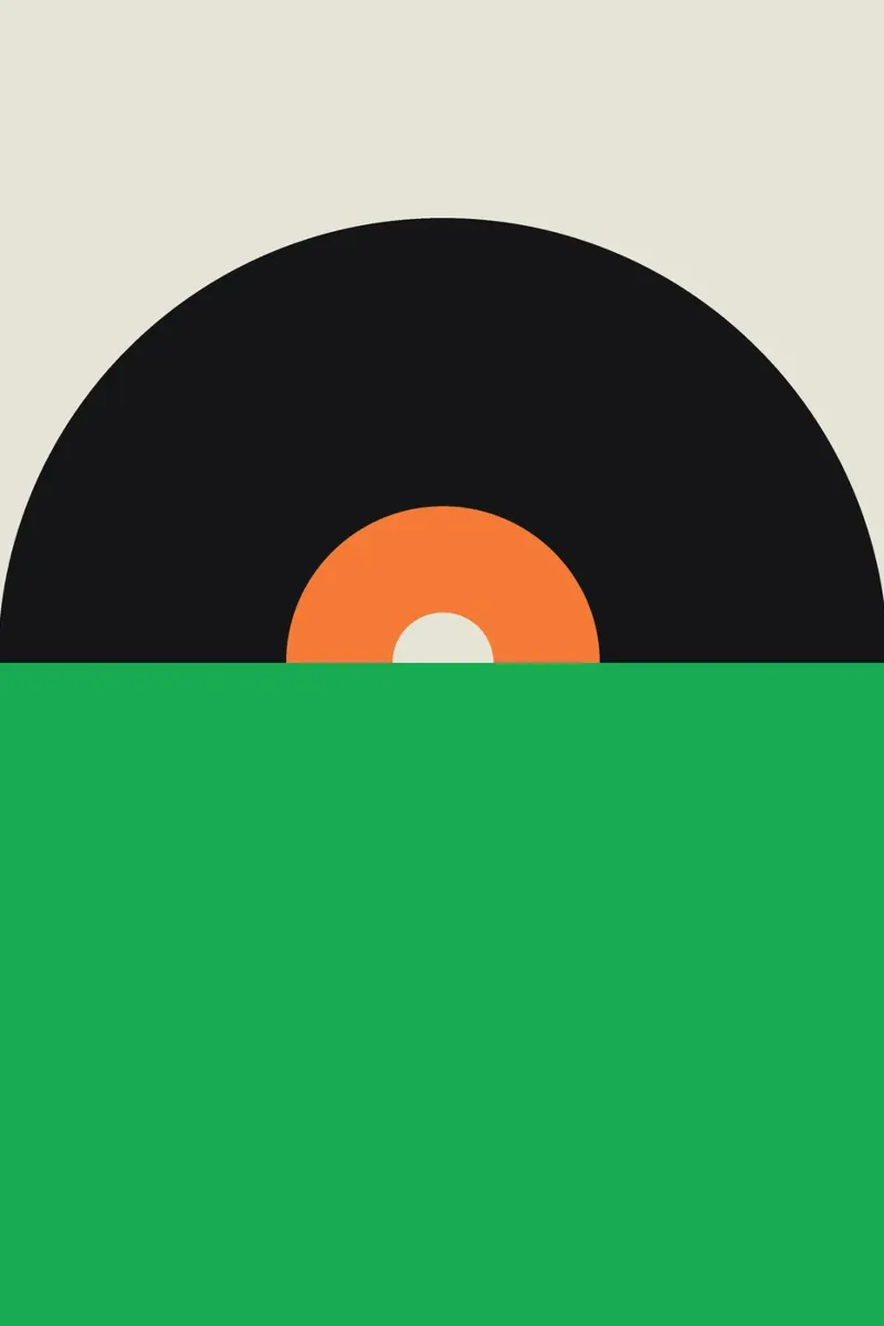 Bauhaus Vinyl Escape poster met aluminium frame van galihstudio