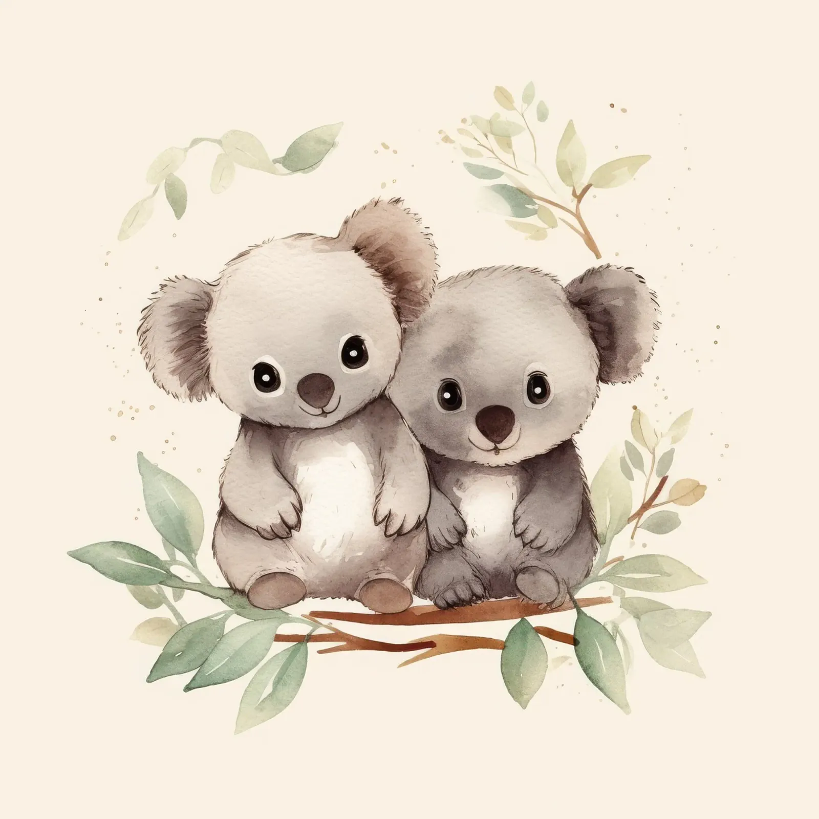 Duo di Koala retrò pellicola backlit da Funny Animals