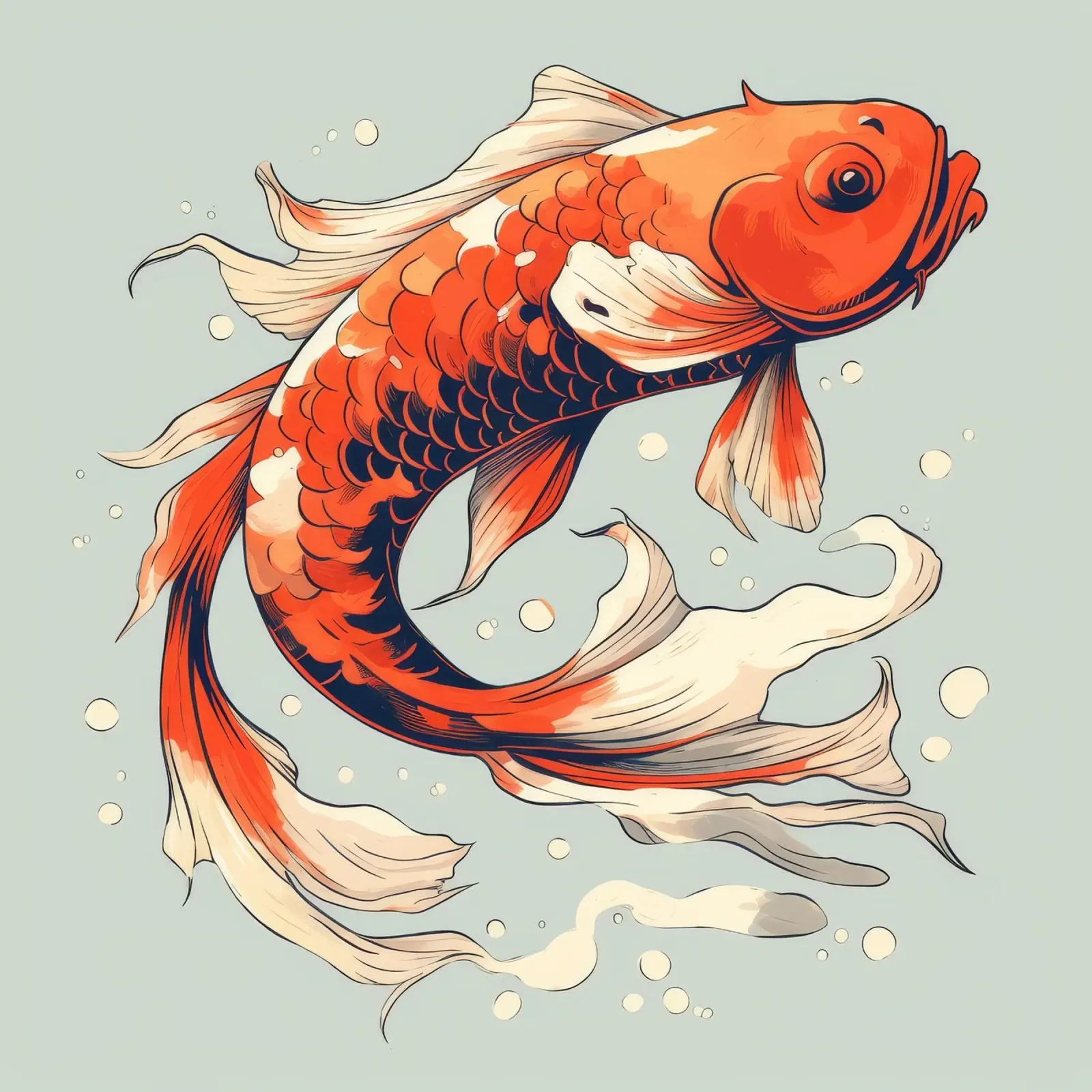 Pesce Koi retrò pellicola backlit da Funny Animals