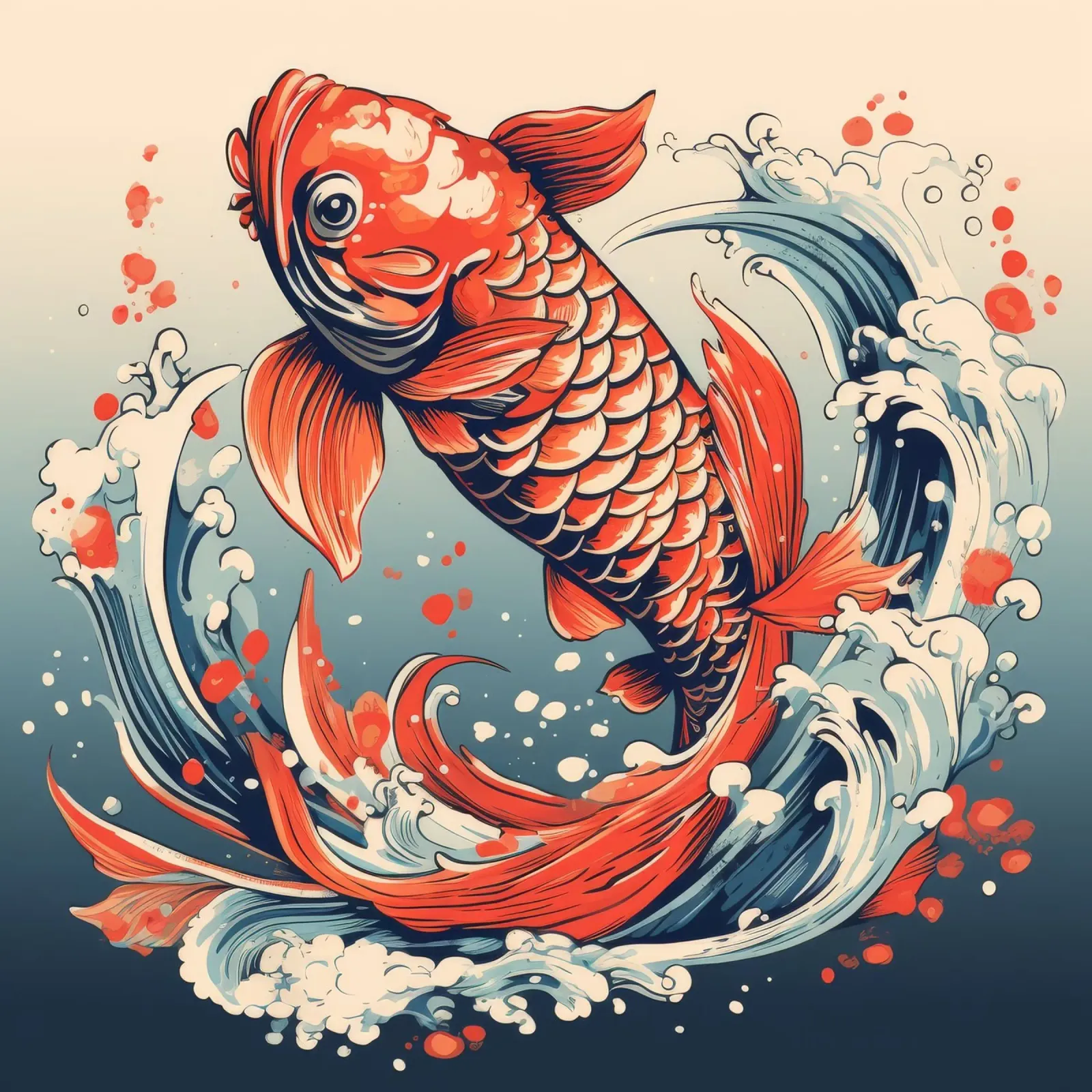 Pesce Koi retrò pellicola backlit da Funny Animals