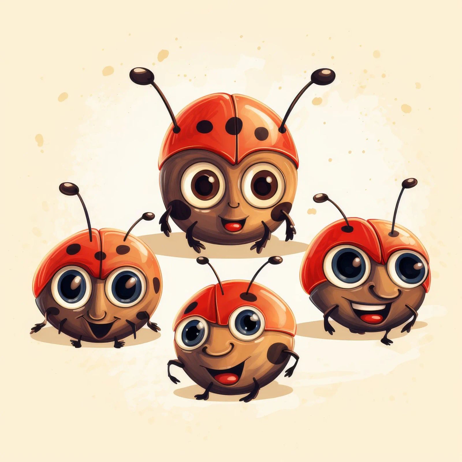 Retro Ladybug Gang pellicola backlit da Funny Animals