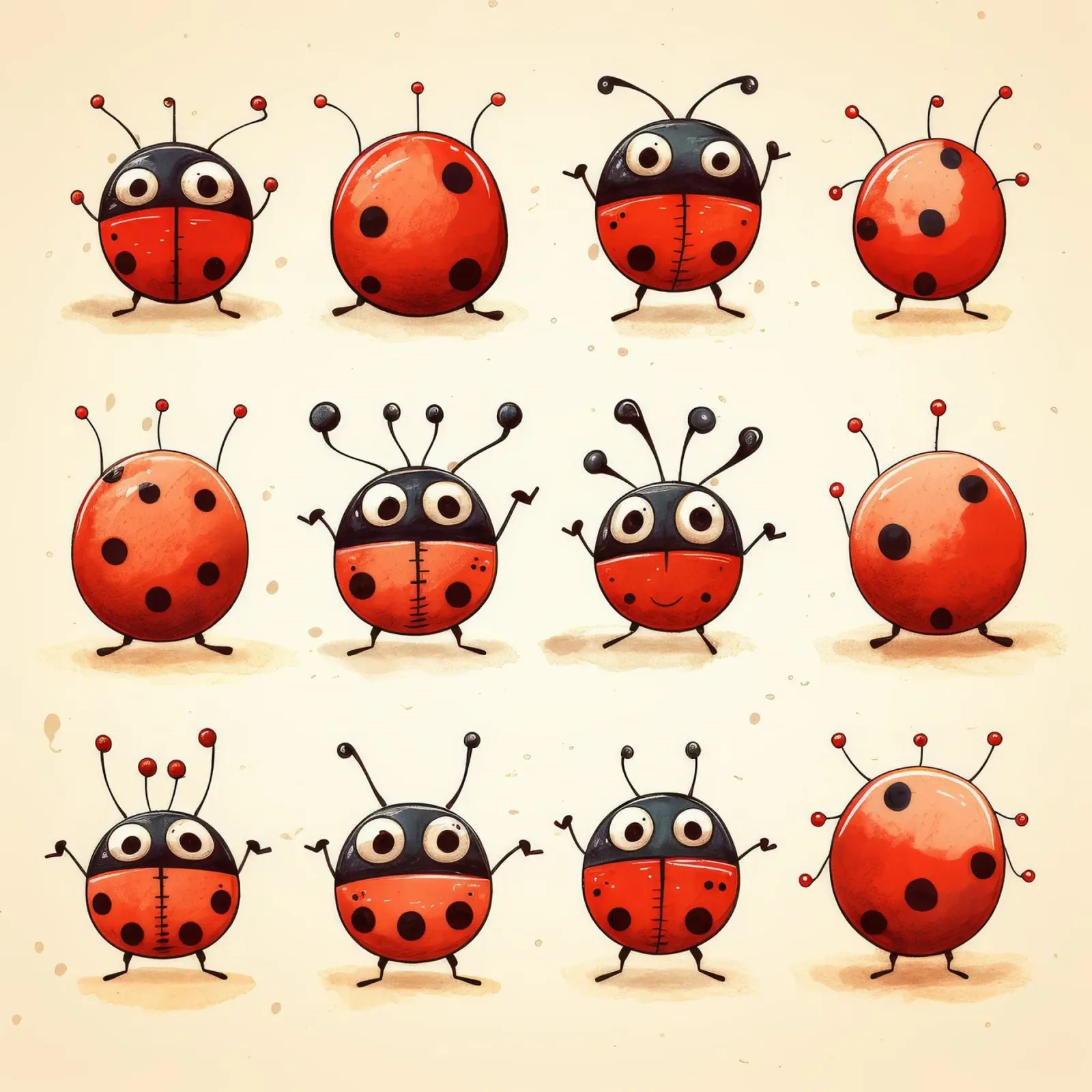 Retro Ladybug Gang pellicola backlit da Funny Animals
