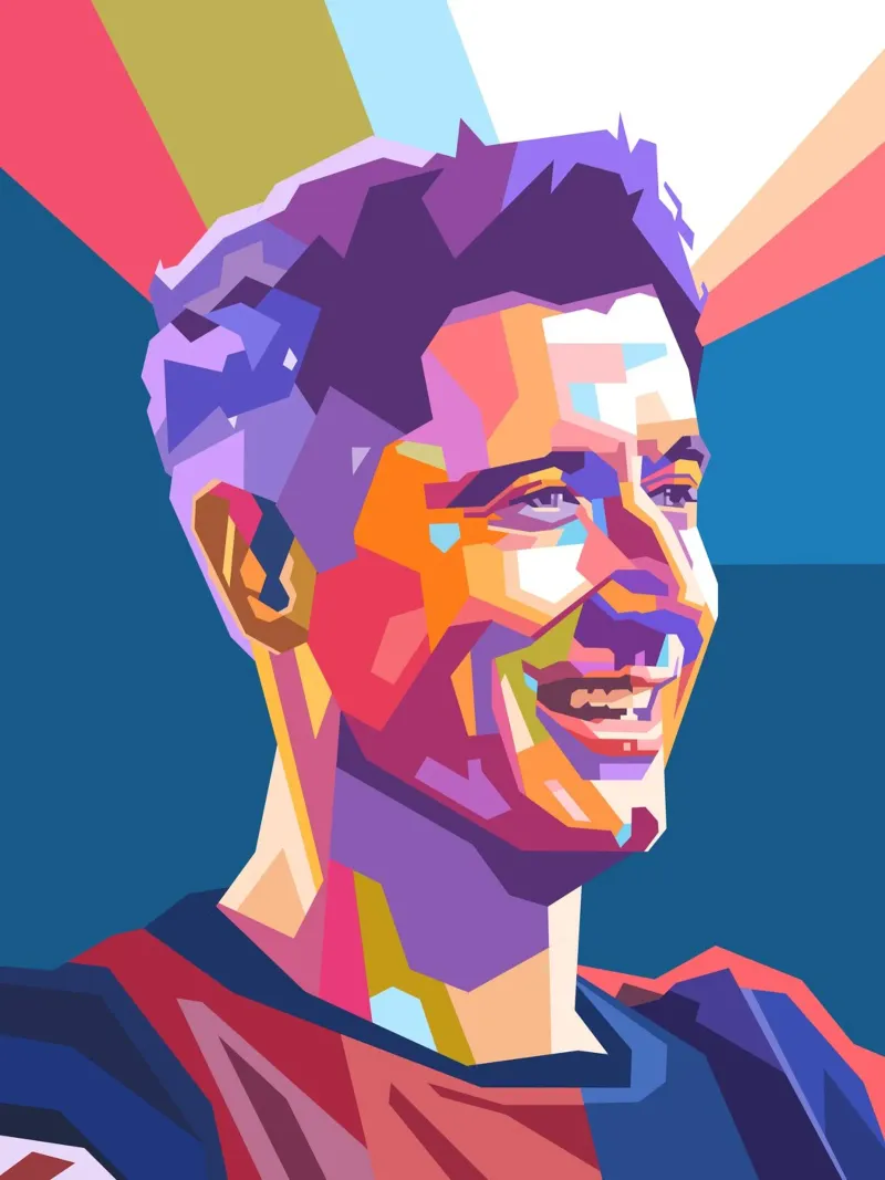 Robert Lewandowski Pop-Art-Porträt Forex-Platte von Hantamrata