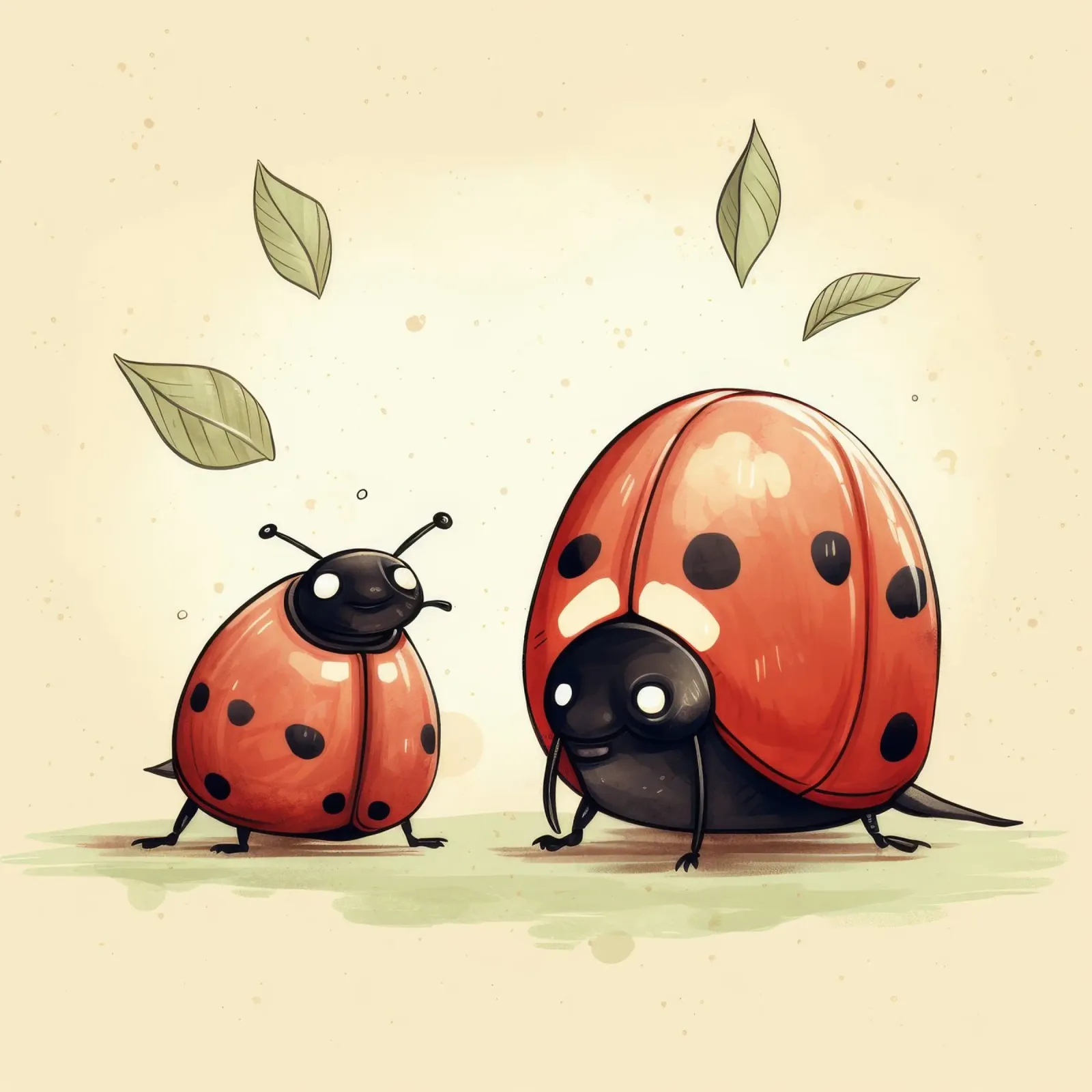 Retro Ladybug Duo pellicola backlit da Funny Animals