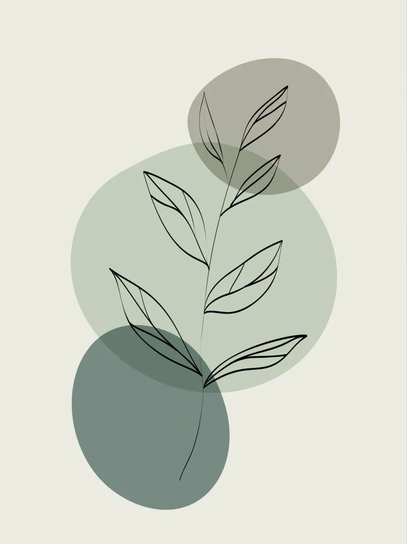 Minimalistische Blume II Hahnemühle von 🎁 ARTVI-SHOP