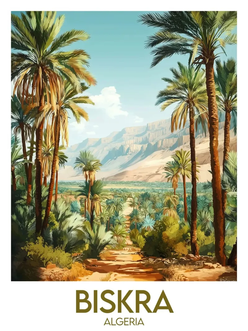 Affiche Biskra tela con Cornice a cassetta da Frame the World