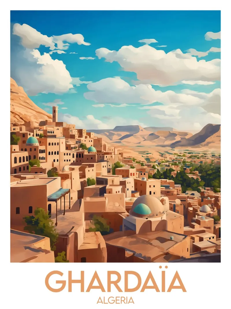 Affiche Ghardaïa poster con telaio in plastica da Frame the World