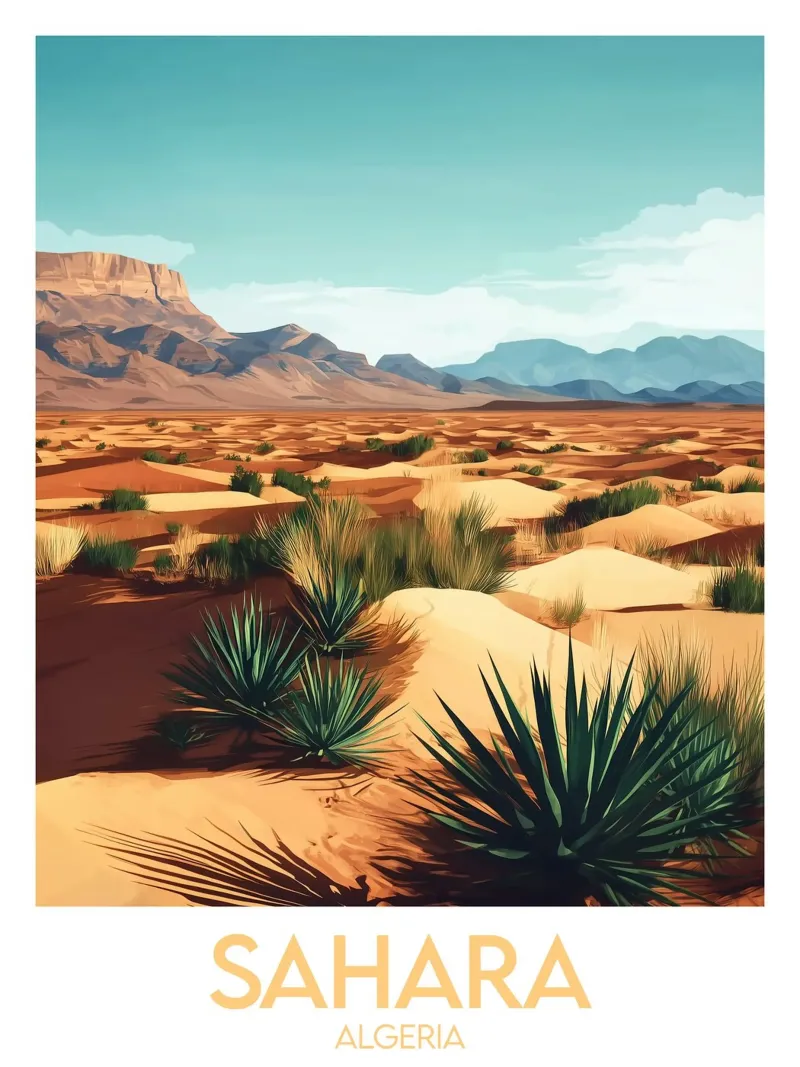 Affiche Sahara poster con telaio in alluminio da Frame the World