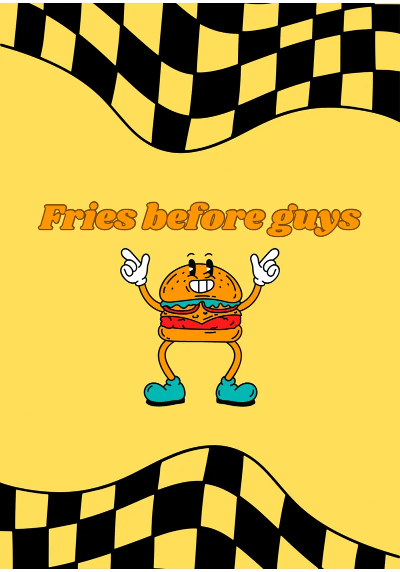 Fries before guys canvas met Baklijst van CreativeCreature
