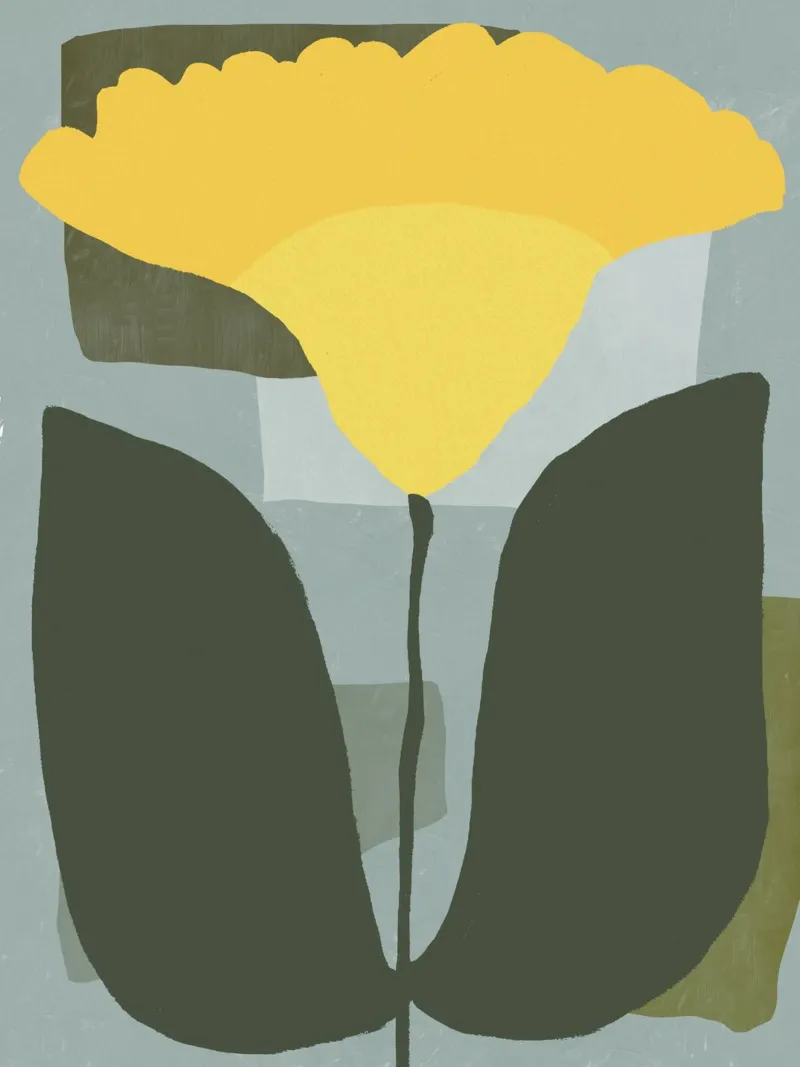 Grande fiore giallo plexiglass da Little Dean
