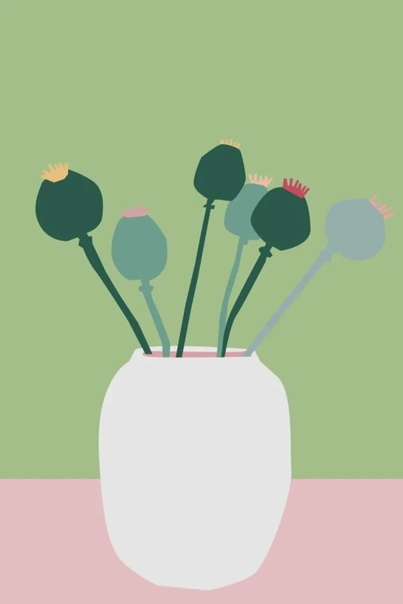 Mohnblume poster da Helena Ravenne