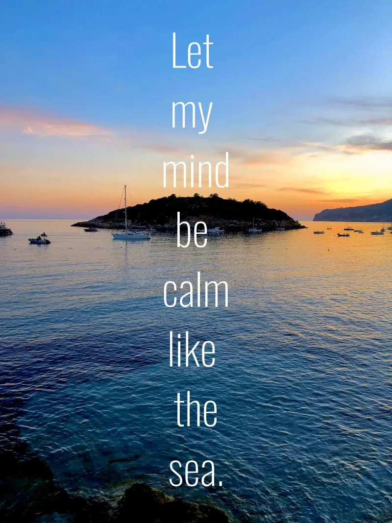 Let my mind be calm like the sea pellicola backlit da Happy 😃 Art 🎨 by Christine Schnoell